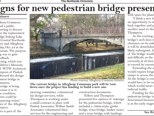 From the Archives: November 2011 — Designs for new pedestrian bridge presented
