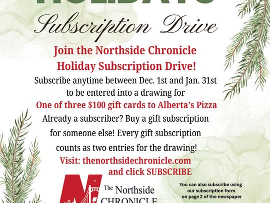 One month left to enter Spirit of the Holidays Subscription Drive