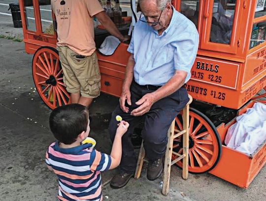 Sharing treats at Gus & Yiayia’s wins Spring on Northside photo contest