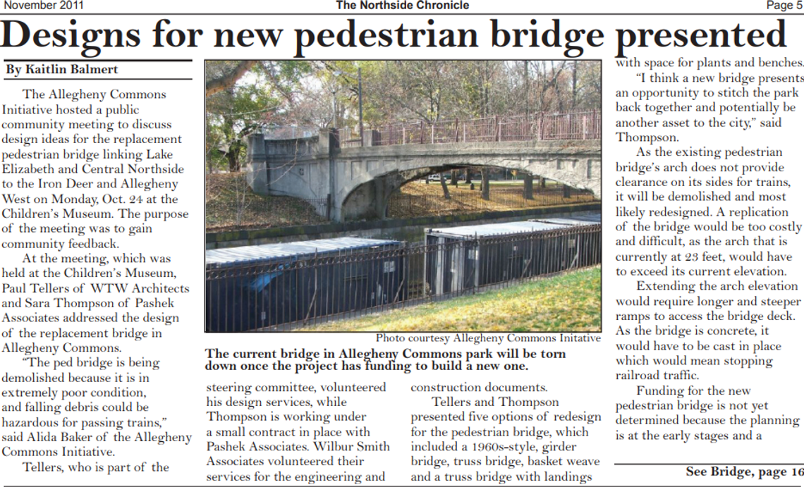 From the Archives: November 2011 — Designs for new pedestrian bridge presented From the Archives: November 2011 — Designs for new pedestrian bridge presented